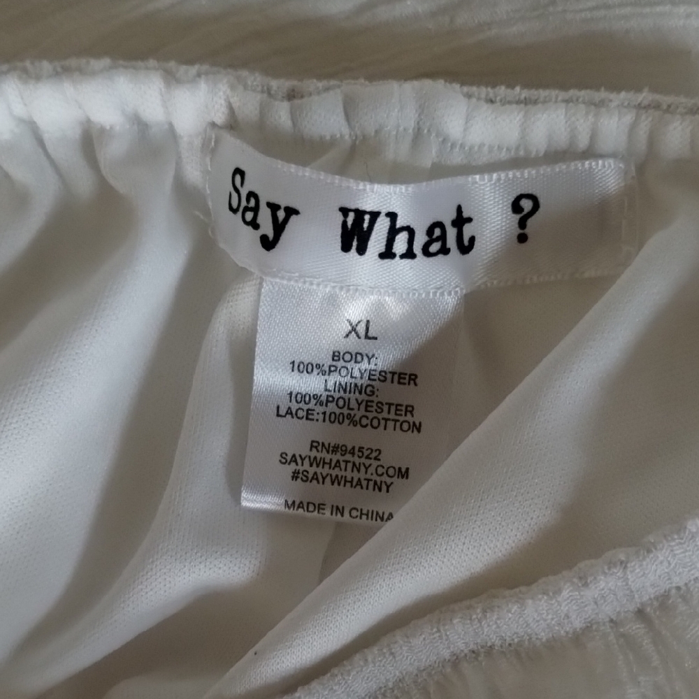 Say What? White Dress with Crochet Detail - Picture 9 of 14